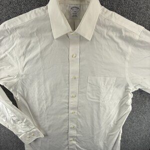 Brooks Brothers Non-Iron 15.5 4/5 Regent Cotton White Long Sleeve Mens Business